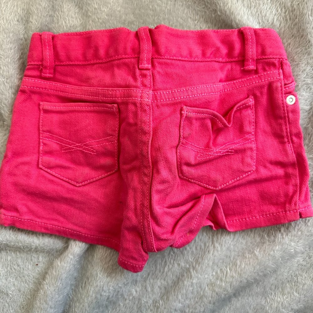 Baby Gap Neon Pink Girls Jean Shorts Sz 3 years - Picture 4 of 5